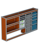 Bedrijfswageninrichting Volkswagen Transporter | L2H1 | Bestuurderszijde BLN-1