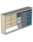 Bedrijfswageninrichting Volkswagen Transporter | L2H1 | Bestuurderszijde BLN-2