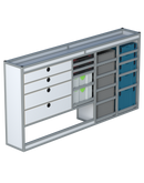 Bedrijfswageninrichting Volkswagen Transporter | L2H1 | Bestuurderszijde BLN-2