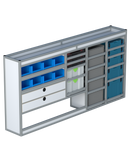 Bedrijfswageninrichting Volkswagen Transporter | L2H1 | Bestuurderszijde BLN-3