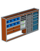 Bedrijfswageninrichting Volkswagen Transporter | L2H1 | Bestuurderszijde BLN-3