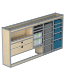 Bedrijfswageninrichting Volkswagen Transporter | L2H1 | Bestuurderszijde BLN-4