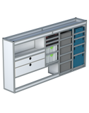 Bedrijfswageninrichting Volkswagen Transporter | L2H1 | Bestuurderszijde BLN-4