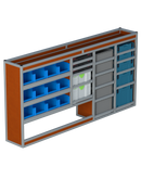 Bedrijfswageninrichting Volkswagen Transporter | L2H1 | Bestuurderszijde BLN-5
