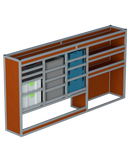 Bedrijfswageninrichting Volkswagen Transporter | L2H1 | Bestuurderszijde BLN-7
