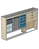 Bedrijfswageninrichting Volkswagen Transporter | L2H1 | Bestuurderszijde BLN-8