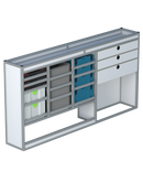 Bedrijfswageninrichting Volkswagen Transporter | L2H1 | Bestuurderszijde BLN-8