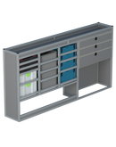 Bedrijfswageninrichting Volkswagen Transporter | L2H1 | Bestuurderszijde BLN-8