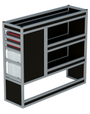 Bedrijfswageninrichting Volkswagen Transporter | L2H1 | Passagierszijde PZN-1
