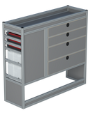 Bedrijfswageninrichting Volkswagen Transporter | L2H1 | Passagierszijde PZN-2