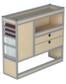 Bedrijfswageninrichting Volkswagen Transporter | L2H1 | Passagierszijde PZN-3