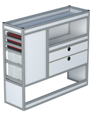 Bedrijfswageninrichting Volkswagen Transporter | L2H1 | Passagierszijde PZN-3