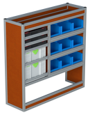Bedrijfswageninrichting Volkswagen Transporter | L2H1 | Passagierszijde PZN-4