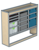 Bedrijfswageninrichting Volkswagen Transporter | L2H1 | Passagierszijde PZN-5