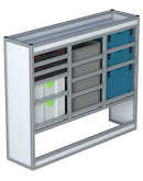 Bedrijfswageninrichting Volkswagen Transporter | L2H1 | Passagierszijde PZN-5