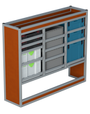 Bedrijfswageninrichting Volkswagen Transporter | L2H1 | Passagierszijde PZN-5