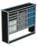 Bedrijfswageninrichting Volkswagen Transporter | L2H1 | Passagierszijde PZN-5