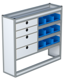 Bedrijfswageninrichting Volkswagen Transporter | L2H1 | Passagierszijde PZN-6