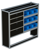 Bedrijfswageninrichting Volkswagen Transporter | L2H1 | Passagierszijde PZN-6