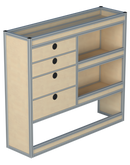 Bedrijfswageninrichting Volkswagen Transporter | L2H1 | Passagierszijde PZN-7