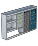 Bedrijfswageninrichting Ford Transit Custom | L1H1 | Bestuurderszijde | Type 1