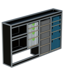 Bedrijfswageninrichting VW Transporter | L1H1 | Bestuurderszijde | Type 1
