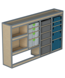 Bedrijfswageninrichting Mercedes Vito | L2 (lang) | Bestuurderszijde | Type 1