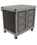 Verrijdbare wagen euronorm bakken 2-koloms