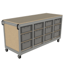 Verrijdbare wagen euronorm bakken 4-koloms