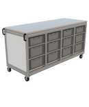 Verrijdbare wagen euronorm bakken 4-koloms