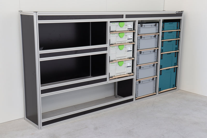 Bedrijfswageninrichting Transit Custom / Transporter / Trafic L2H1 bestuurderszijde