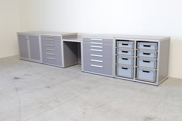 Werkplaatsinrichting grijs betonplex set 2 (4650mm)