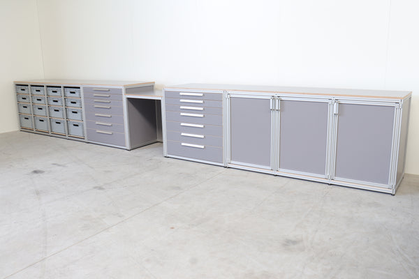 Werkplaatsinrichting grijs betonplex set 4 (6190mm)
