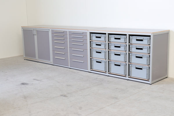 Werkplaatsinrichting grijs betonplex set 8 (3840mm)