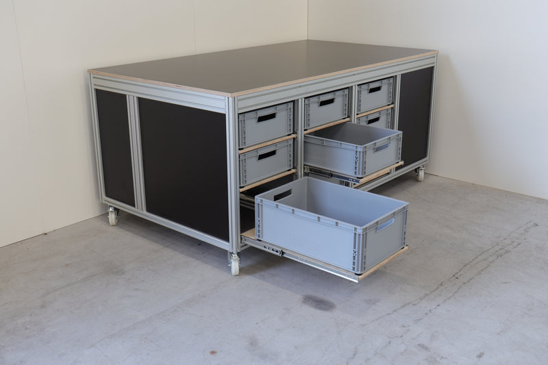 Mobiele werktafel MFT-HD-6KD-1L gevuld