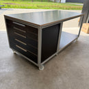 Mobiele werktafel met lades 200x100cm