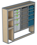 Bedrijfswageninrichting Ford Transit | L3H2 | Passagierszijde | Type 2