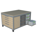 Mobiele werktafel MFT-HD-4KD-1L