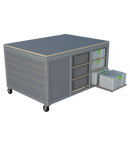 Mobiele werktafel MFT-HD-4KD-1L