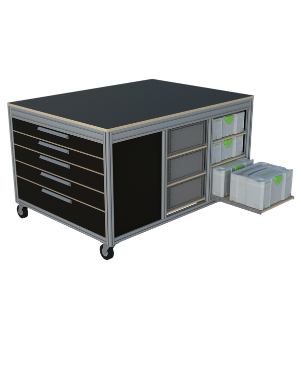 Mobiele werktafel MFT-HD-4KD-1L
