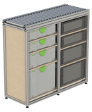 Werkbank met rollenbaan RW-2K-LO