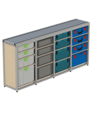 Werkbank met rollenbaan RW-4K-LO