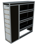 Bedrijfswageninrichting Renault Master | L2H2 | Passagierszijde | Type 1