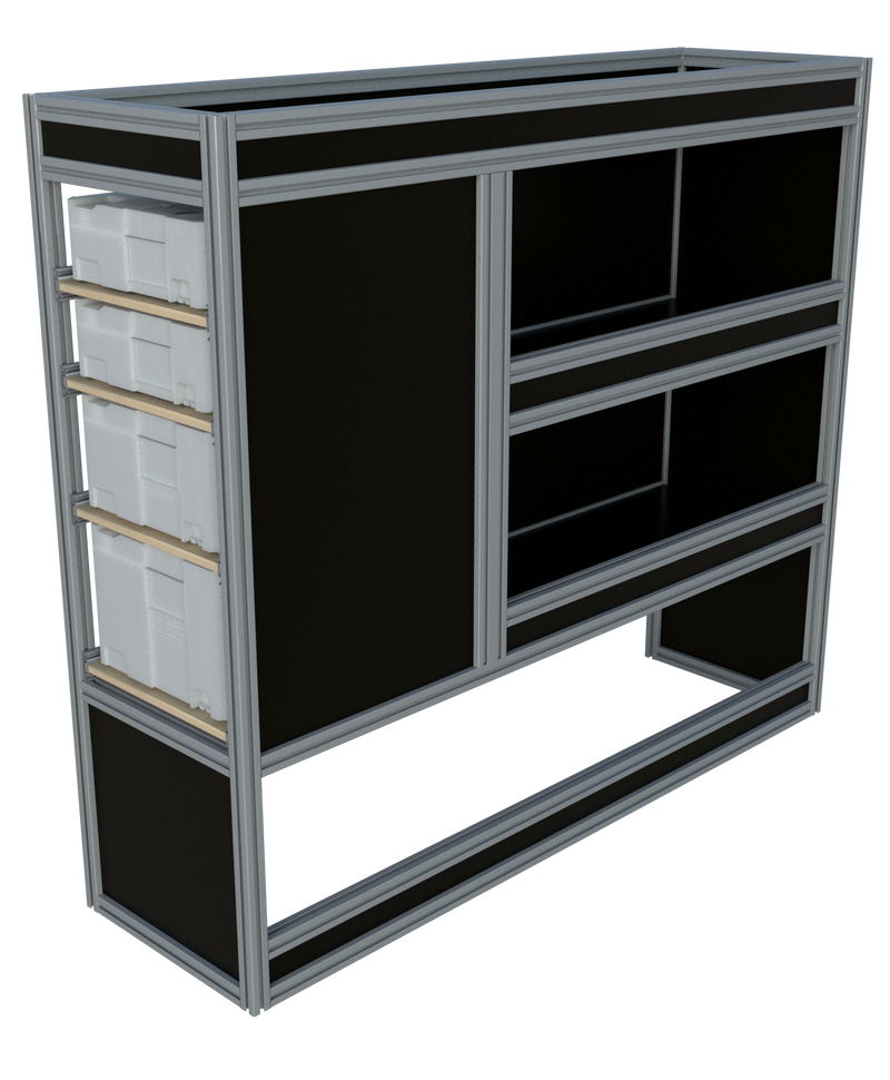 Bedrijfswageninrichting Ford Transit Custom | L2H1 | Passagierszijde | Type 1