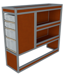 Bedrijfswageninrichting Ford Transit Custom | L2H1 | Passagierszijde | Type 1