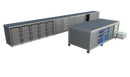 Werkplaatsinrichting set 10 (7180mm) met mobiele werktafel