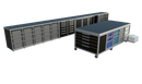 Werkplaatsinrichting set 10 (7180mm) met mobiele werktafel