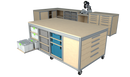 Werkplaatsinrichting set 1 (4050 x 1815mm) met mobiele werktafel