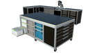 Werkplaatsinrichting set 1 (4050 x 1815mm) met mobiele werktafel