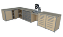 Werkplaatsinrichting set 1 (4050 x 1815mm)